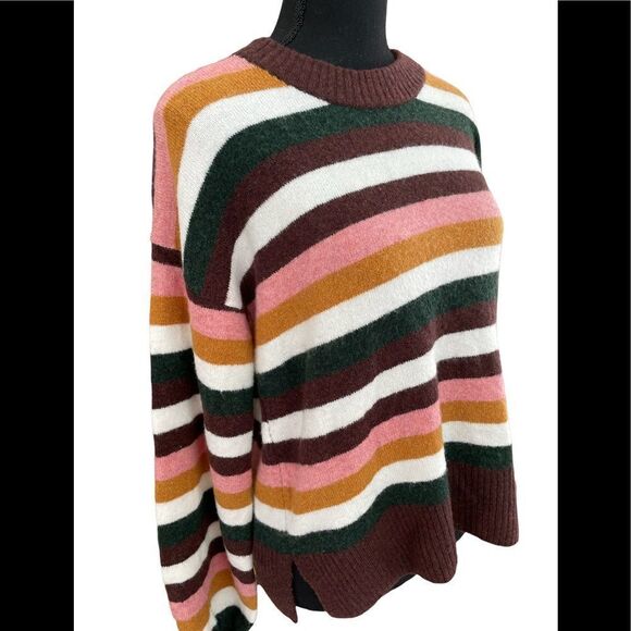 MADEWELL Payton Knit Striped Sweater size XS - Picture 5 of 8